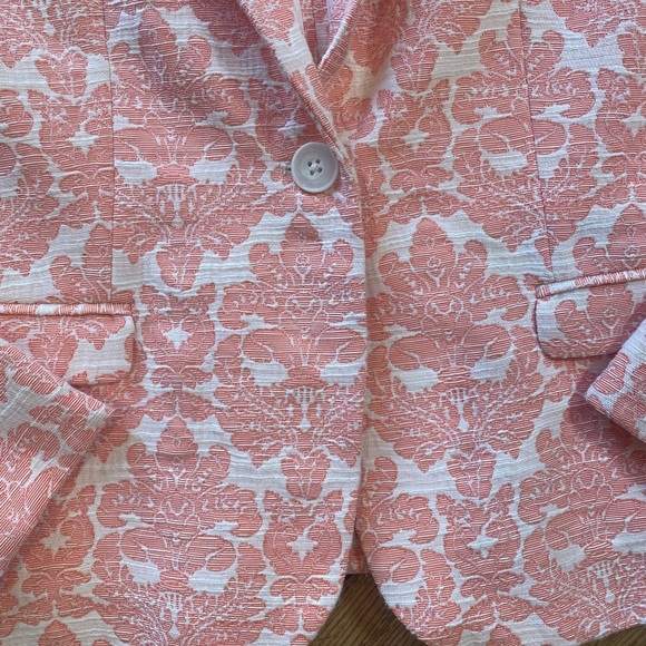 Jack Wills Coral Jacquard Print Fairlawn Blazer - Picture 4 of 12